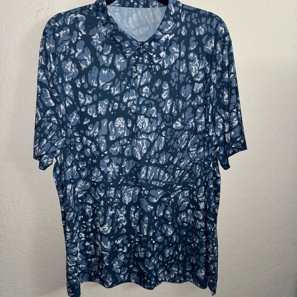 Men's Blue Patterned Shirt
